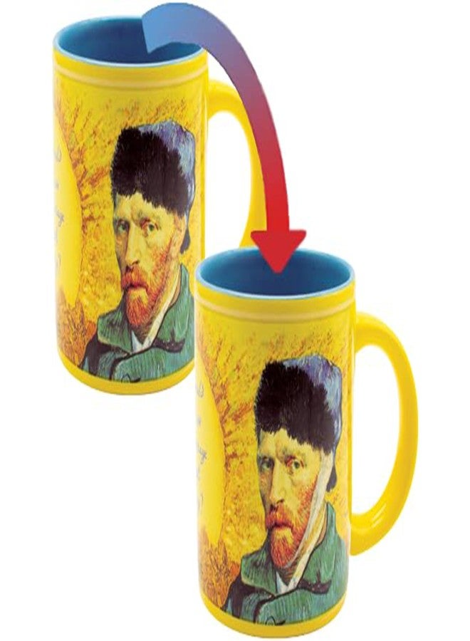 The Unemployed Philosophers Guild Vincent Van Gogh Heat Transforming Mug - Hot Coffee Changes Van Gogh's Self-Portrait, Comes in Fun Gift Box, 10 oz - Image 1
